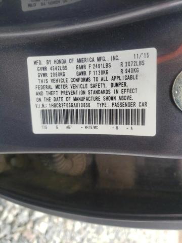 Photo 10 from auction – 2016 HONDA ACCORD EXL with VIN 1HGCR3F06GA010856
