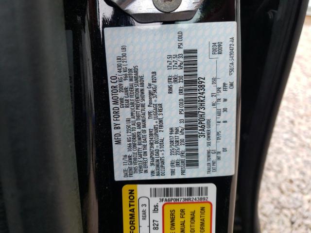 Photo 10 from auction – 2017 FORD FUSION SE with VIN 3FA6P0H73HR243892
