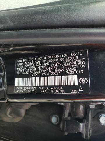 Photo 10 from auction – 2016 TOYOTA PRIUS C with VIN JTDKDTB35G1130527