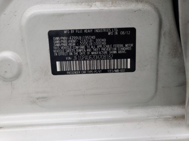 Photo 10 from auction – 2013 SUBARU IMPREZA SP with VIN JF1GPAU62DH208182