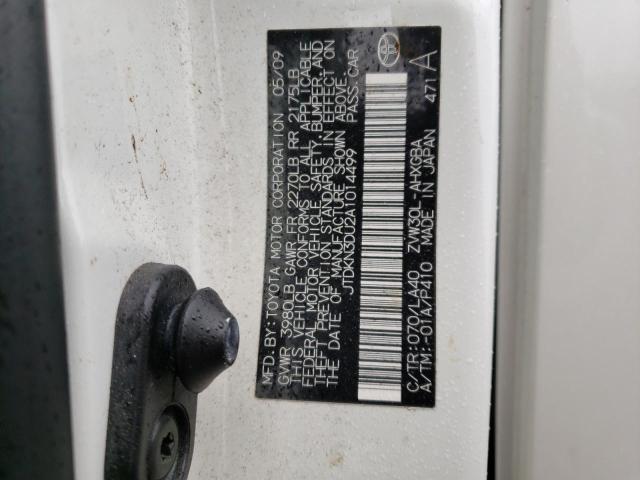 Photo 10 from auction – 2010 TOYOTA PRIUS with VIN JTDKN3DU2A1014499
