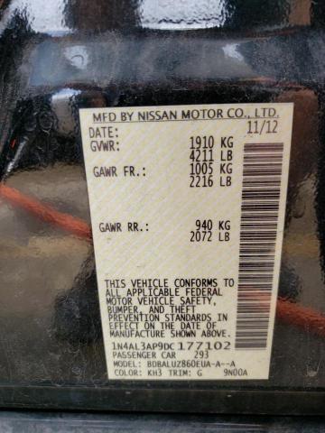 Photo 10 from auction – 2013 NISSAN ALTIMA 2.5 with VIN 1N4AL3AP9DC177102