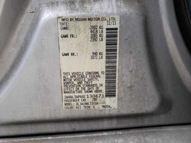Photo 10 from auction – 2016 NISSAN ALTIMA 3.5 with VIN 1N4BL3APXGC130671