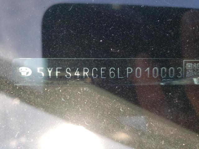 Photo 10 from auction – 2020 TOYOTA COROLLA SE with VIN 5YFS4RCE6LP010003