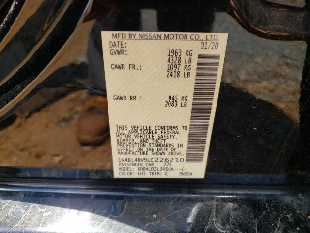 Photo 10 from auction – 2020 NISSAN ALTIMA S with VIN 1N4BL4BV9LC226210
