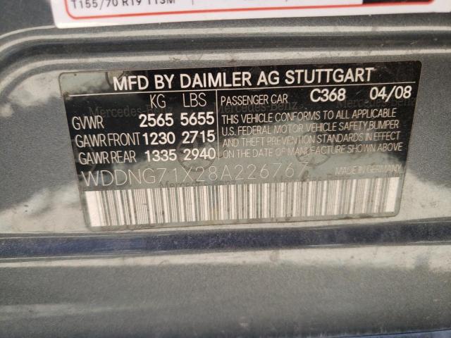 Photo 10 from auction – 2008 MERCEDES-BENZ S CLASS with VIN WDDNG71X28A226767