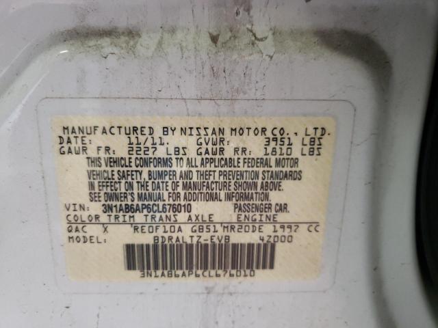 Photo 10 from auction – 2012 NISSAN SENTRA 2.0 with VIN 3N1AB6AP6CL676010
