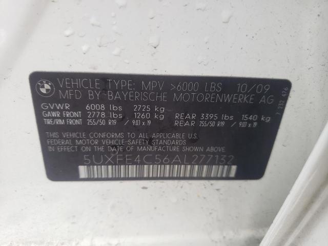 Photo 10 from auction – 2010 BMW X5 XDRIVE3 with VIN 5UXFE4C56AL277132