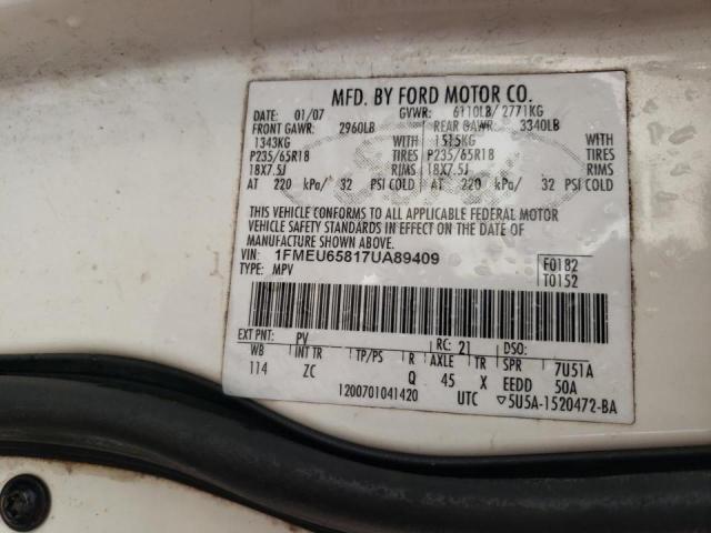 Photo 9 from auction – 2007 FORD EXPLORER L with VIN 1FMEU65817UA89409