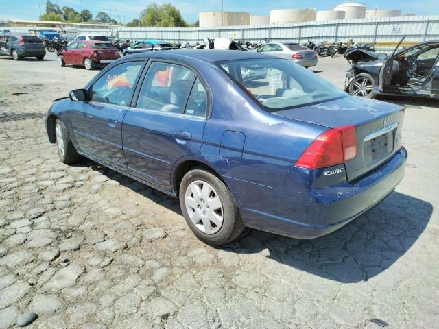 Photo 3 from auction – 2001 HONDA CIVIC EX with VIN 2HGES26711H604381
