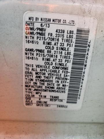 Photo 10 from auction – 2013 NISSAN ROGUE S with VIN JN8AS5MT6DW540265