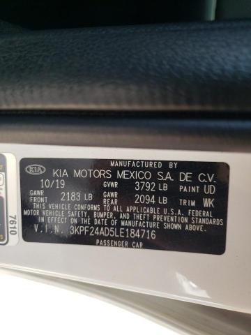 Photo 10 from auction – 2020 KIA FORTE FE with VIN 3KPF24AD5LE184716