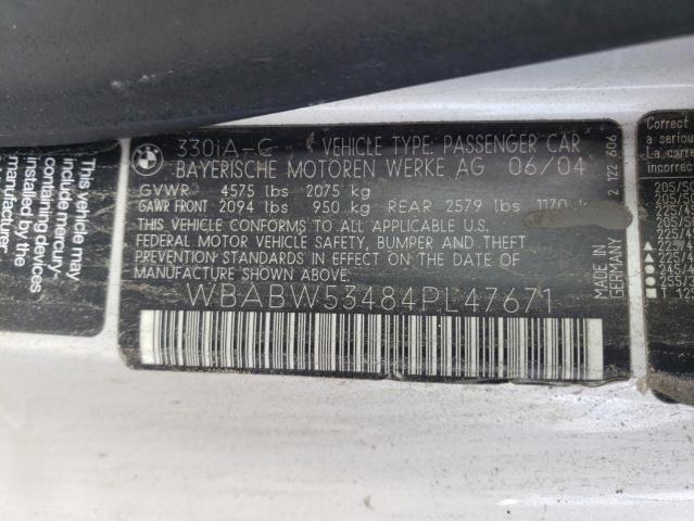 Photo 10 from auction – 2004 BMW 330 CI with VIN WBABW53484PL47671