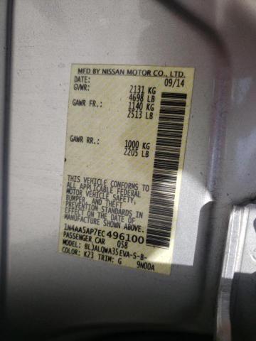 Photo 10 from auction – 2014 NISSAN MAXIMA S with VIN 1N4AA5AP7EC496100
