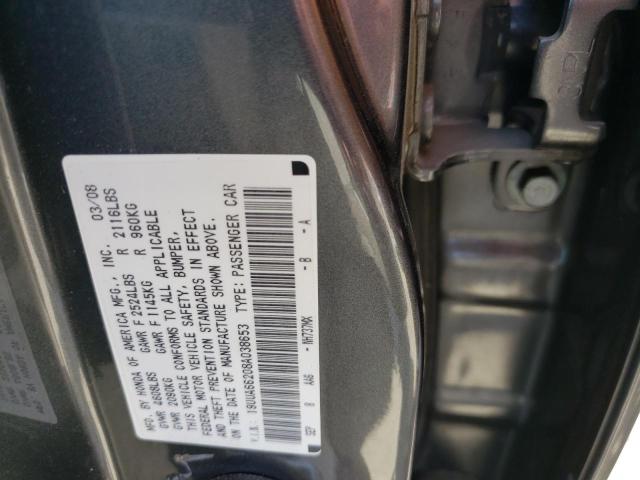 Photo 10 from auction – 2008 ACURA TL with VIN 19UUA66208A038653