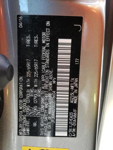 Photo 10 from auction – 2016 LEXUS NX 200T BA with VIN JTJBARBZ0G2078604