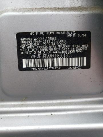 Photo 10 from auction – 2015 SUBARU IMPREZA with VIN JF1GPAA60F8201268