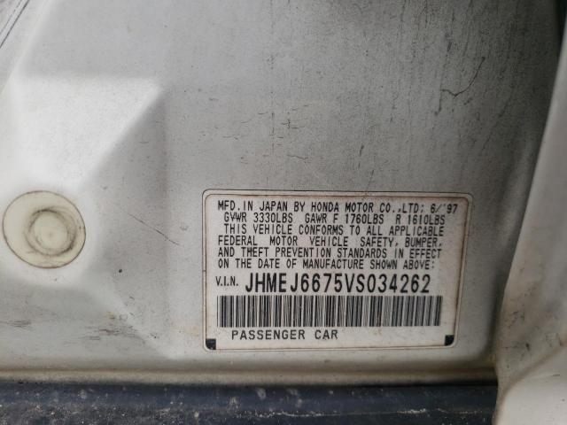 Photo 10 from auction – 1997 HONDA CIVIC LX with VIN JHMEJ6675VS034262