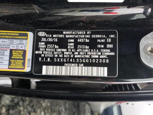 Photo 10 from auction – 2016 KIA OPTIMA LX with VIN 5XXGT4L35GG102308