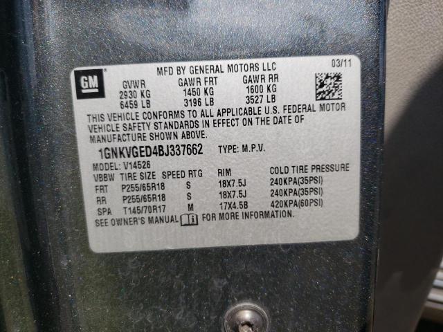 CHEVROLET TRAVERSE L 2011 with VIN 1GNKVGED4BJ337662 - Photo from auction