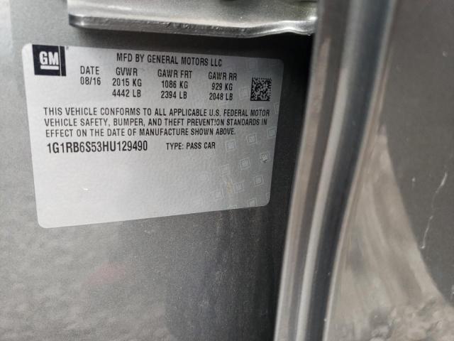 Photo 10 from auction – 2017 CHEVROLET VOLT PREMI with VIN 1G1RB6S53HU129490
