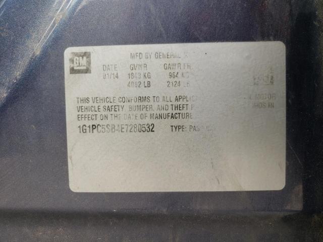 Photo 10 from auction – 2014 CHEVROLET CRUZE LT with VIN 1G1PC5SB4E7280532