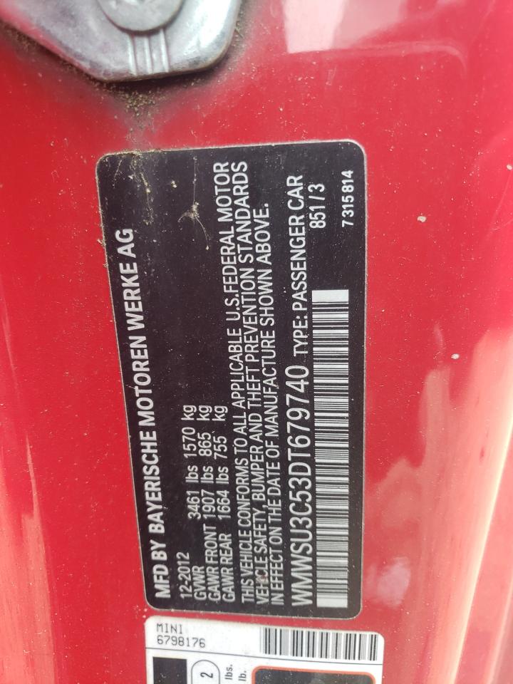 Photo 10 from auction – 2013 MINI COOPER with VIN WMWSU3C53DT679740