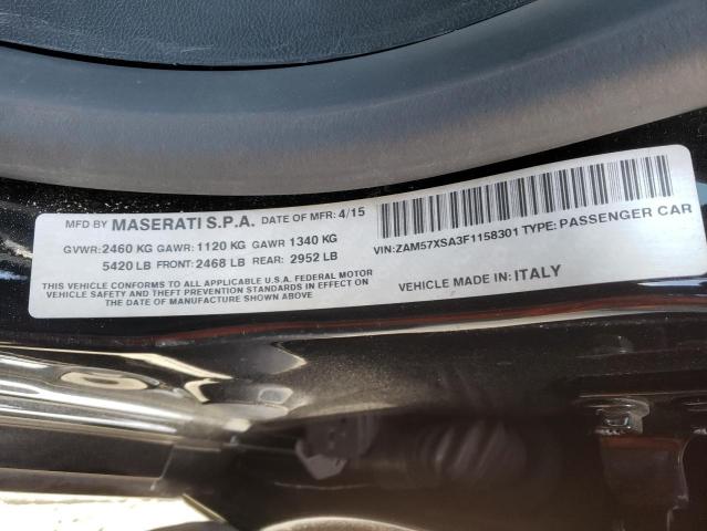 Photo 10 from auction – 2015 MASERATI GHIBLI with VIN ZAM57XSA3F1158301
