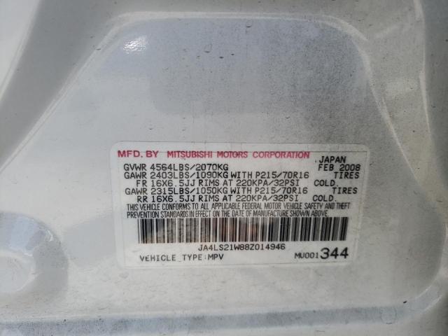 Photo 10 from auction – 2008 MITSUBISHI OUTLANDER with VIN JA4LS21W88Z014946