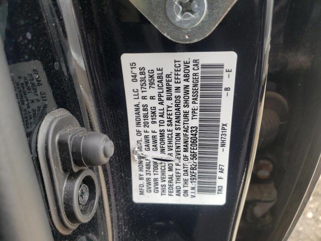 Photo 10 from auction – 2015 HONDA CIVIC LX with VIN 19XFB2F56FE060433