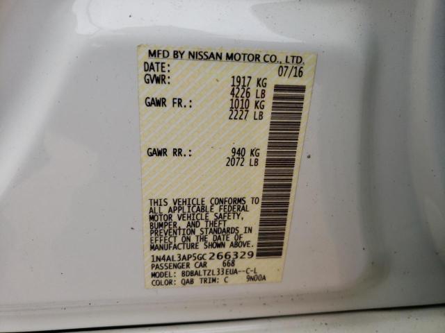 Photo 10 from auction – 2016 NISSAN ALTIMA 2.5 with VIN 1N4AL3AP5GC266329