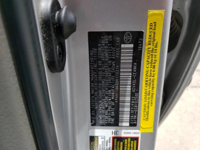 Photo 10 from auction – 2009 TOYOTA CAMRY BASE with VIN 4T4BE46K09R119314