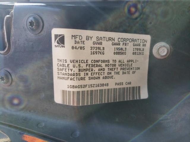 Photo 10 from auction – 2005 SATURN ION LEVEL with VIN 1G8AG52F15Z163848