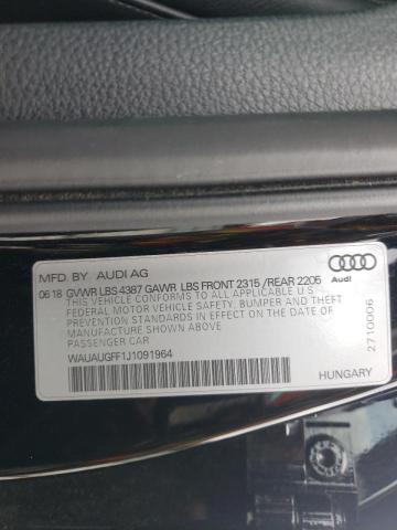 Photo 10 from auction – 2018 AUDI A3 PREMIUM with VIN WAUAUGFF1J1091964