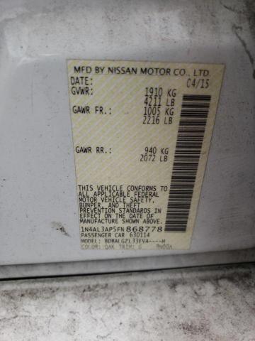 Photo 10 from auction – 2015 NISSAN ALTIMA 2.5 with VIN 1N4AL3AP5FN868778