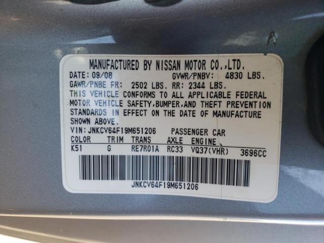 Photo 10 from auction – 2009 INFINITI G37 with VIN JNKCV64F19M651206