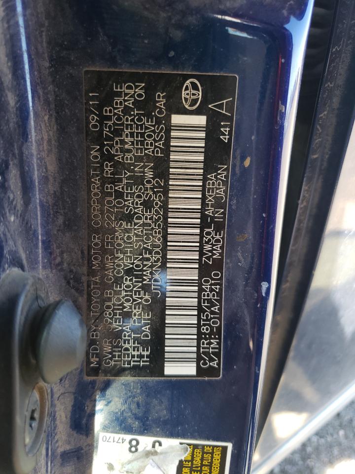 Photo 10 from auction – 2011 TOYOTA PRIUS with VIN JTDKN3DU6B5329512