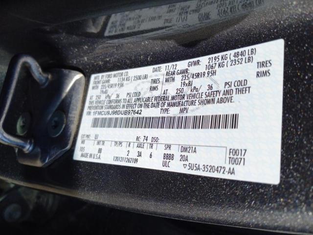 Photo 10 from auction – 2013 FORD ESCAPE TIT with VIN 1FMCU9J96DUB97642