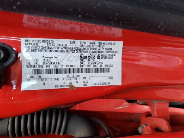 Photo 10 from auction – 2013 FORD FOCUS SE with VIN 1FADP3F22DL186433