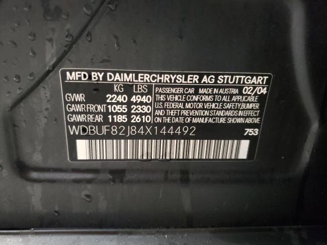 Photo 10 from auction – 2004 MERCEDES-BENZ E 320 4MAT with VIN WDBUF82J84X144492