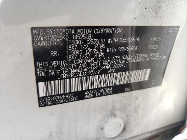 Photo 10 from auction – 2018 TOYOTA RAV4 LIMIT with VIN JTMYFREV4JD120369