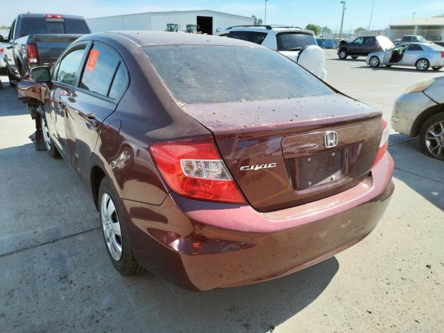 Photo 3 from auction – 2012 HONDA CIVIC LX with VIN 19XFB2F59CE384407