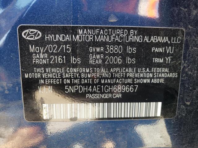 Photo 10 from auction – 2016 HYUNDAI ELANTRA SE with VIN 5NPDH4AE1GH689667
