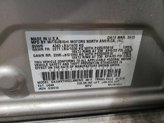 Photo 10 from auction – 2013 MITSUBISHI OUTLANDER with VIN 4A4AR4AU4DE018764