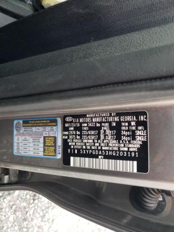 Photo 10 from auction – 2017 KIA SORENTO LX with VIN 5XYPGDA53HG203191