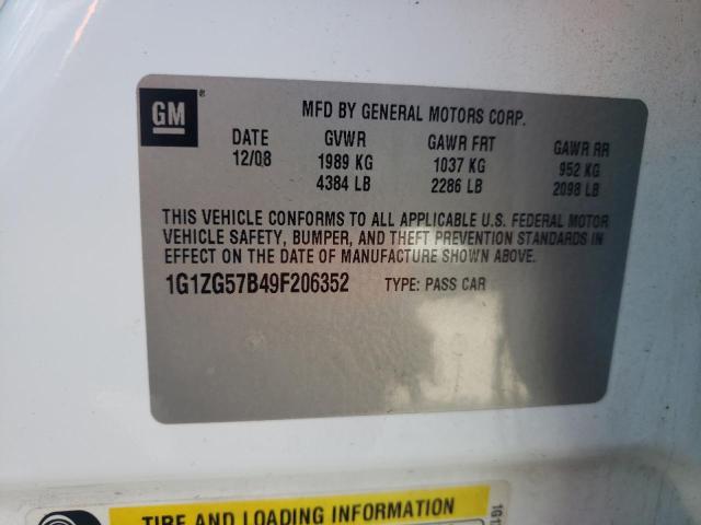 Photo 10 from auction – 2009 CHEVROLET MALIBU LS with VIN 1G1ZG57B49F206352