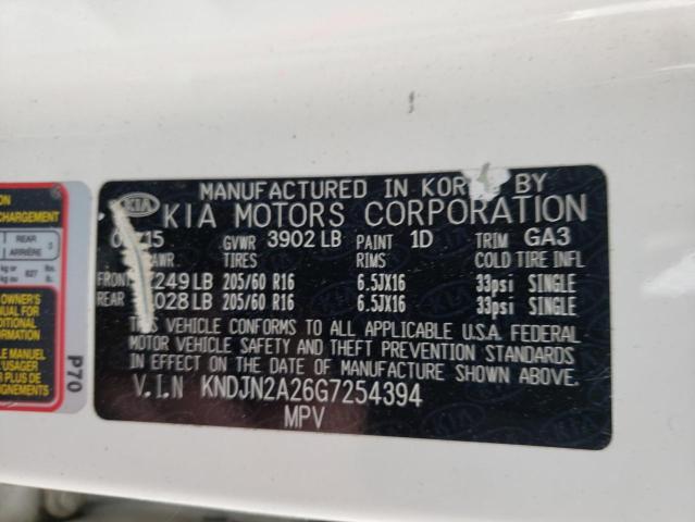 Photo 10 from auction – 2016 KIA SOUL with VIN KNDJN2A26G7254394