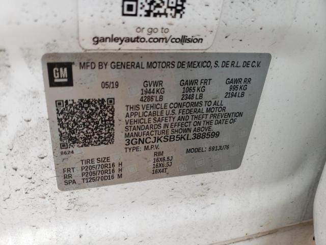 Photo 10 from auction – 2019 CHEVROLET TRAX LS with VIN 3GNCJKSB5KL388599