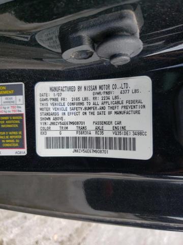 Photo 10 from auction – 2007 INFINITI G35 with VIN JNKCV54E67M908701