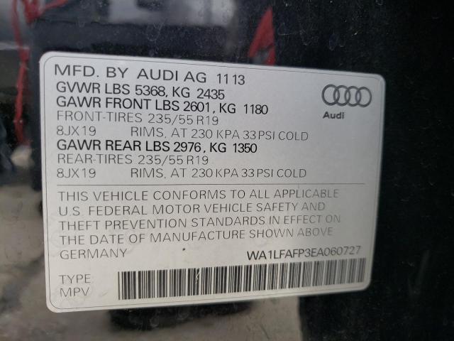 Photo 10 from auction – 2014 AUDI Q5 PREMIUM with VIN WA1LFAFP3EA060727